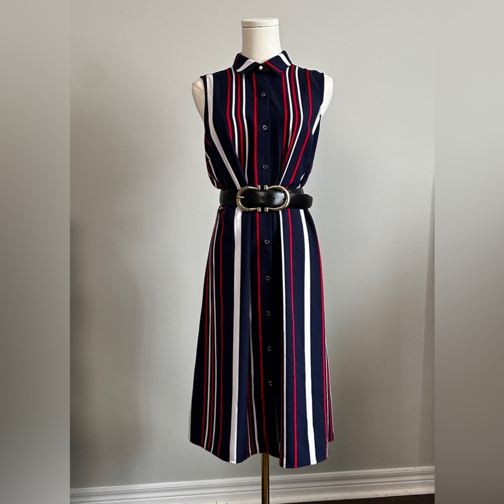 Classic Tommy Hilfiger brand print button up midi dreee